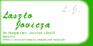 laszlo jovicza business card