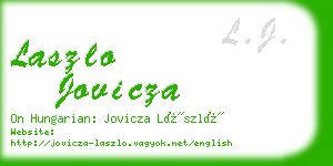 laszlo jovicza business card